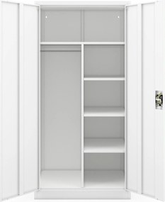 Hospodárska skriňa uzamykateľná biela DAWID D600 900 x 1850 x 600 mm