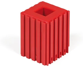 Plastový box na sústružnícke nože s profilom držiaka 20x20, modul 5x5, 1 dutina, červená