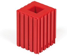 Plastový box na sústružnícke nože s profilom držiaka 20x20, modul 5x5, 1 dutina, červená