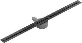 Mexen Flat Super Slim, super tenký odtokový žľab s 360° rotačným sifónom 100 cm, čierna matná, 1751100