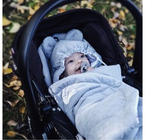 Celoročná zavinovacia deka do autosedačky pre bábätko ÚSVIŤ + TMAVO ŠEDÁ