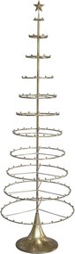Mosadzný antik vianočný stromček na vianočné ozdoby na podstavci Tree Antique – Ø 60 *196 cm