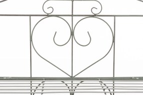 Kovová polica regál Lenja - Zelená antik