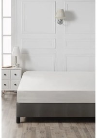 Biele napínacie bavlnené prestieradlo 160x200 cm - Mijolnir