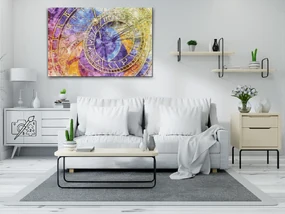 Gario Diamantové maľovanie Farebný orloj Rozmery: 60 x 40 cm, Rámovanie: S vnútorným rámom, Diamanty: Okrúhle
