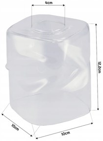 BERGE Závesné stropné svietidlo, LED E27 luster, sklo, rolovacie, priehľadné