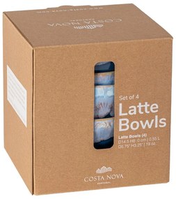 Modré misy v súprave 4 ks z kameniny ø 15 cm Latte – Costa Nova