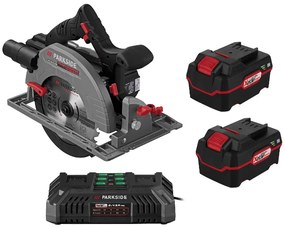 Parkside®  Aku ručná kotúčová píla Pphksa 40-Li A1 + Dvojitá nabíjačka na akumulátor 20 V/4,5 A + Akumulátor 20 V/4 Ah, 2 kusy  (800011514)