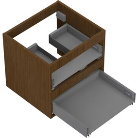 Mexen Box-A, závesná skrinka 50 cm, 2 zásuvky, orech, 91AX0-0500-470-2-86
