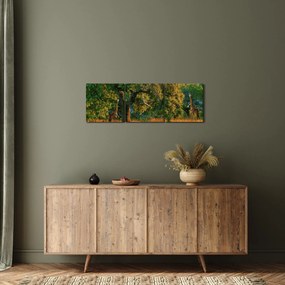 Obraz žirafy v prírode (s hodinami) (90x30 cm)