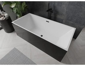 Mexen Nita, voľne stojaca vaňa 170 x 80 cm, biela-čierna, čierny matný prepad, 52091708075-70