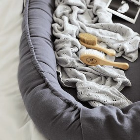 Bambusová prikrivka svetlo šedá 80×100 cm