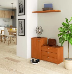 3 krídlový botník S16 s komodou - olcha