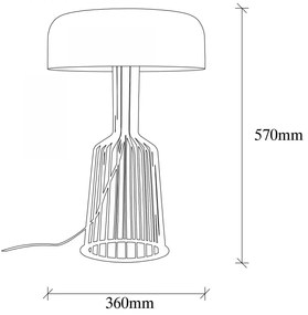 Stolová lampa Fellini čierna