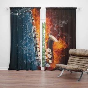 Sablio Záves Ohnivý saxofón: 2 ks 140x250 cm