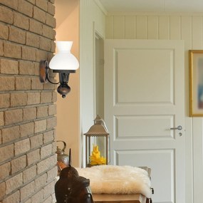 Rabalux PETRONEL nástenná lampa 60W/E27/IP20 - tmavé drevo, čierna