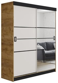 Skriňa Retro 138 4L craft / Dvierka biely