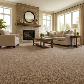 ITC, Metrážny koberec Sweet 92 hnedý, na mieru, šíře 4m, hnedá, filc, obývacia izba