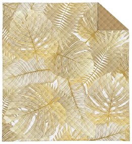 DETEXPOL Prehoz na posteľ Monstera Gold  Polyester, 170/210 cm