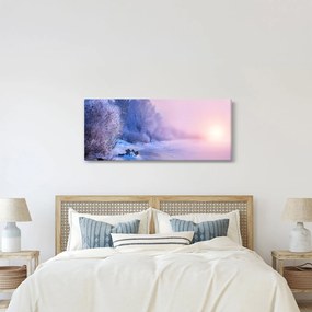 Obraz - Zamrznutá rieka (120x50 cm)