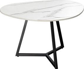 Keramický konferenčný stolík Paquita 70 cm biely