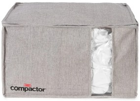 Sivý kompresný úložný box Compactor Oxford, 210 l
