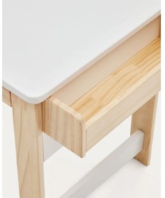 Detský písací stôl s bielou doskou 40x77 cm Serwa – Kave Home