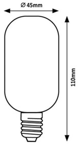 Rabalux Dekoratívna LED filament žiarovka s točeným vláknom, E27, T45, 4W, 250lm, 4000K, 20000h.