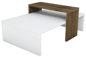 Konferenčný stolík Glow biely/orech