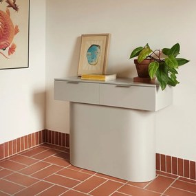 Béžový konzolový stolík 36x100 cm Totem – Teulat