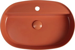 Isvea Isvea, INFINITY OVAL keramické umývadlo na dosku, 60x40cm, terracotta, 10NF65060-2U