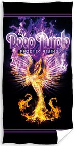Bavlnená osuška Deep Purple - motív Phoenix Rising - 100% bavlna, froté s gramážou 320 gr./m2 - 70 x 140 cm