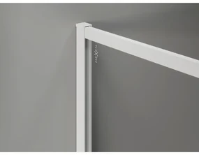 Mexen Kioto-F, sprchová zástena s rámom 95 x 202 cm, 8 mm číre sklo, biely profil, 800-095-104-20-00