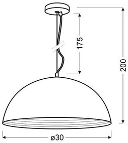 Luster na lanku DORADA 1xE27/60W/230V meď