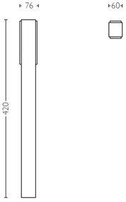 Philips 16488/93/P3 - Vonkajšie stĺpikové svetlo STRATOSPHERE 2xLED/4,5W IP44
