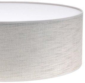 Stropné svietidlo Stone, 1x svetlobéžové textilné tienidlo/biele PVC tienidlo, (biele plexisklo), (fi 50cm)