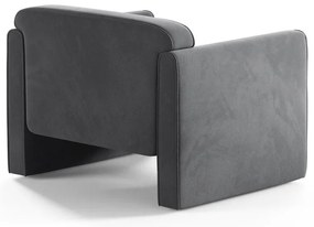 Sivé zamatové kreslo Abby – Micadoni