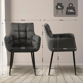 Stolička Tirana zamat - antracit