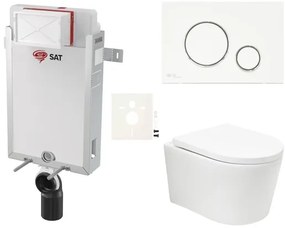 Závesný wc set SAT BREVIS na zamurovanie vírové splachování SIKOSZBRTOR70