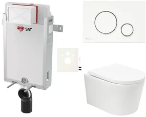 Závesný wc set SAT BREVIS na zamurovanie vírové splachování SIKOSZBRTOR70