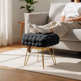 Taburetka DOTTY čierna