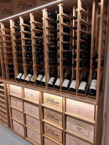 Expovinalia Regál na víno CANEDO MAGNUM Materiál a odstín: Borovice s černým nátěrem