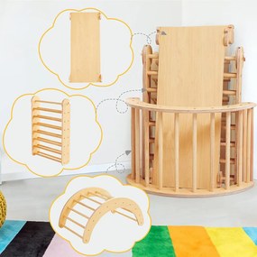 3-dielna drevená lezecká súprava