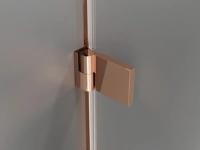 Mexen Lunar-B L, 1-krídlový sprchový kút, ľavý, 95 x 80 cm, 8mm číre sklo, ružové zlato profil, 832L-095-080-60-00-L