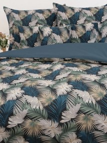 Predĺžené bavlnené obliečky Renforcé – Taisa zelená/modrá