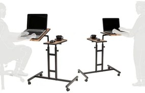 Polohovateľný stôl GLEN 87x67 cm hnedá/čierna