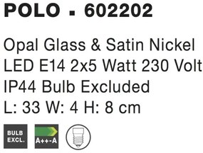 LED nástenné svietidlo Polo 33