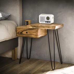 Nočný stolík 25-15 Edge-R Drevo Acacia  - Komfort-nábytok