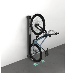 Otočná nástenná montáž držiaku na bicykel Bikelift pre záhradný domček Biohort AvantGarde / Europa / HighLine / Panorama / Neo