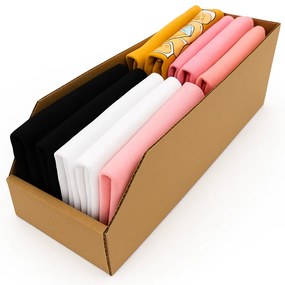 Úložné boxy na oblečenie, organizéry do skrine EKO KARTON 15x54 cm